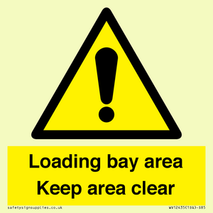 Loading bay area Keep area clear
